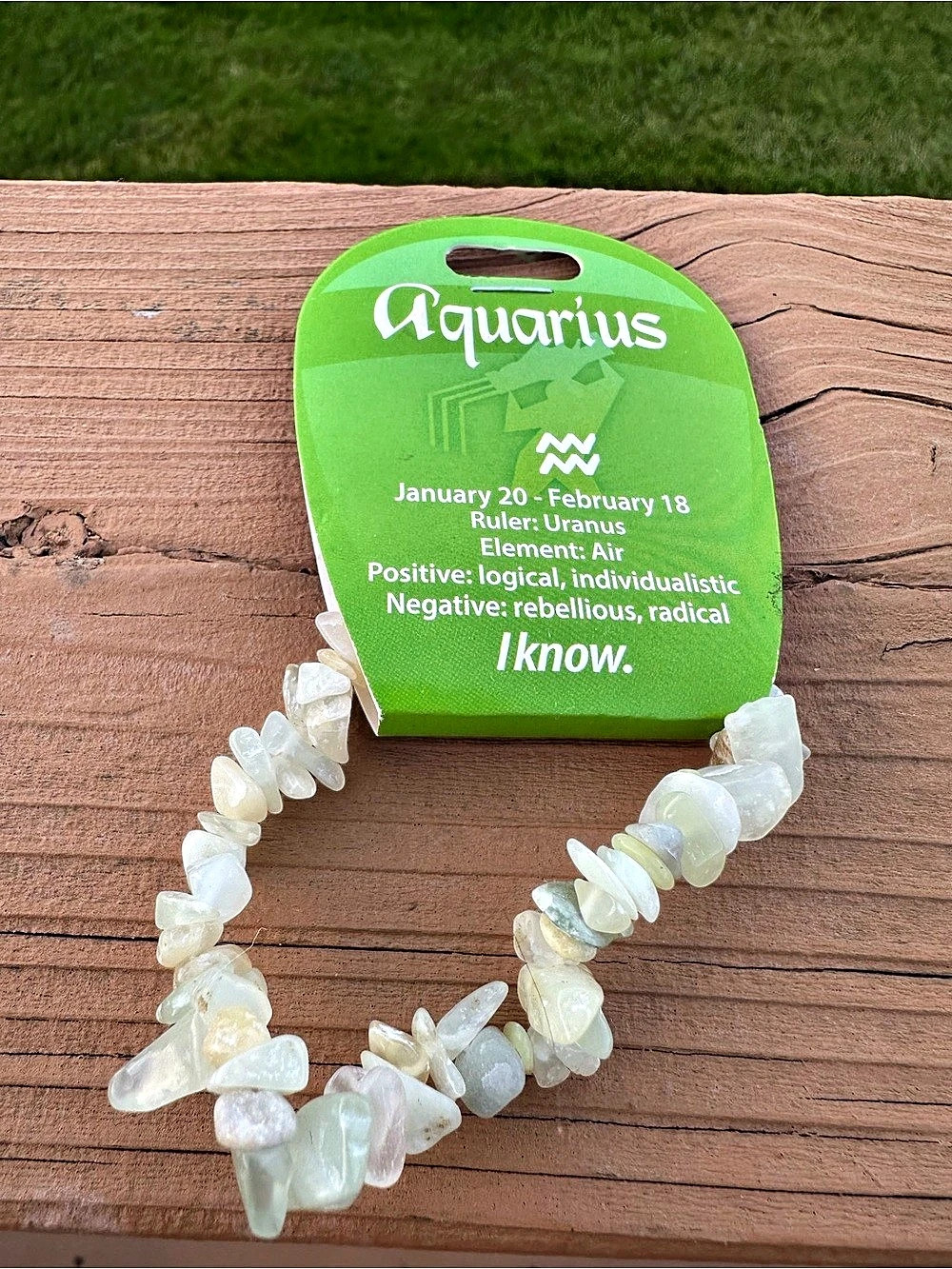 Aquarius Energy Stone Bracelet for Balance and Well-Being